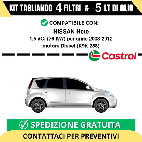 Tagliando per nissan note 5 - tagliando, 1.5