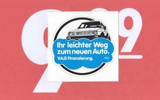 Adesivo Vintage Sticker Aufkleber Autocollant V.A.G FINANZIERUNG VOLKSWAGEN GOLF