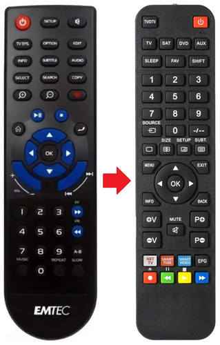 Telecomando adatto per emtec - telecomando,