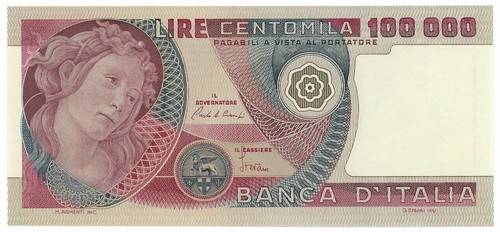 100000 lire banca - 100000,
