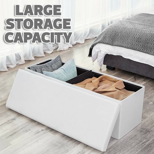Pouf pieghevole bianco - pouf,