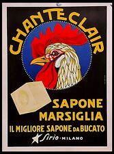 1960ca * Manifesto Originale "Chanteclair, Sapone di Marsiglia - Grafiche Girott