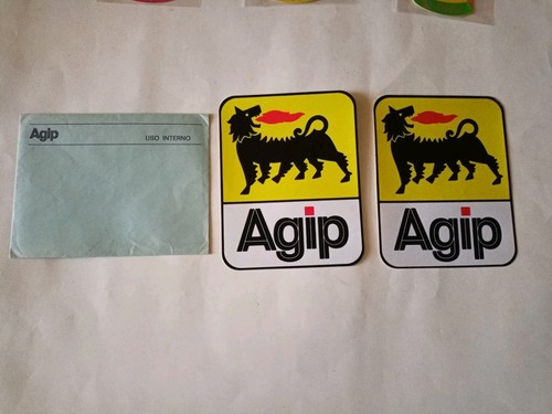 Coppia adesivi agip - adesivi,