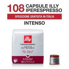108 CAPSULE CAFFE' ILLY IPERESPRESSO TOSTATO INTENSO IPER ESPRESSO INTENSA