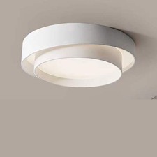 (Diametro 40x14cm) Plafoniera LED Rotonda Dimmerabile Moderna 45W Metallo Acrilico HG