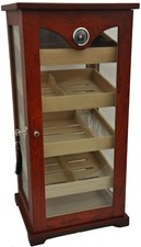 Humidor cabinet Umidificatore per 100 sigari - Porta in vetro e pareti vetrate 