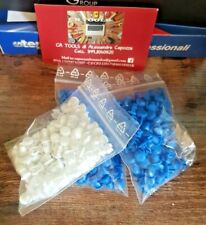 BOTTONI TARGA BLU 500 PEZZI - KIT FISSAGGIO TARGA AUTO CLIP  300 AZZURRO 200 BIA