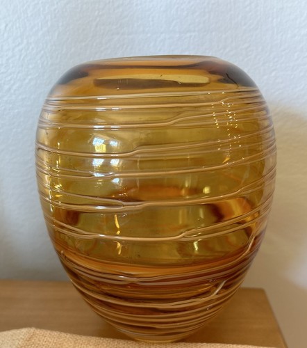 Vaso vetro ambrato - vaso, in