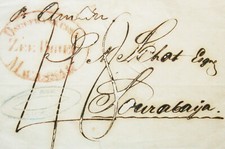 AC079 OLANDA INDIE rara vecchia lettera da MACASSAR a SOURABAJA