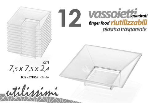 Set vassoi finger - 12, food
