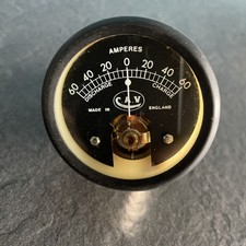 LAND ROVER CAV 60 AMP SERIE 2A 3 AMPEROMETRO MILITARE CALIBRO 0-60 ampere