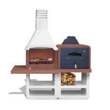 Barbecue in Cemento con Cappa