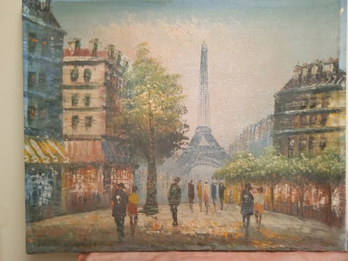 Dipint paesaggio parigi