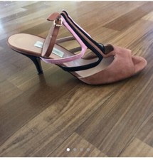 Bellissimi sandali L’autre Chose 38 tabacco rosa neri Tacco 7 Seminuovi