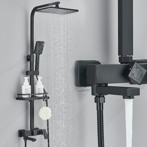 Set doccia nero - , rubinetto
