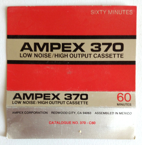 Copertina inlay ampex 370 - 370, 60