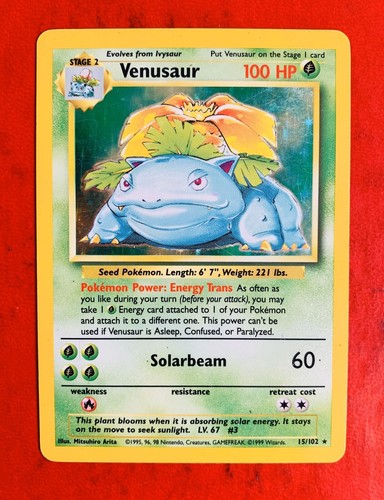 Lotto carte pokemon venusaur - carte,