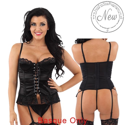 Corsetto basco nero raso - , e