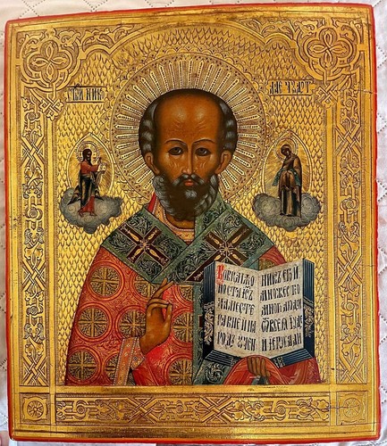 Icona russa antica - antica, san
