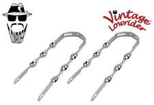 2 Tutore parafango singolo piatto ritorto 12" vintage Lowrider cromato bici.