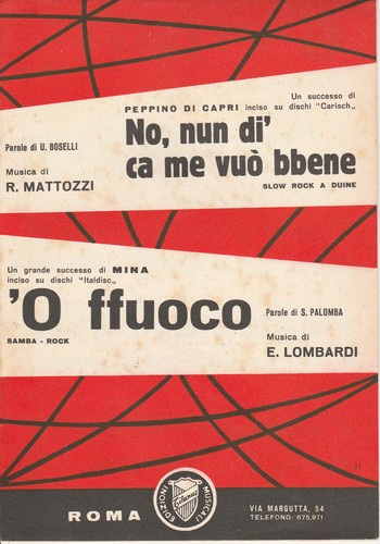 Spartito nun me - spartito, ca