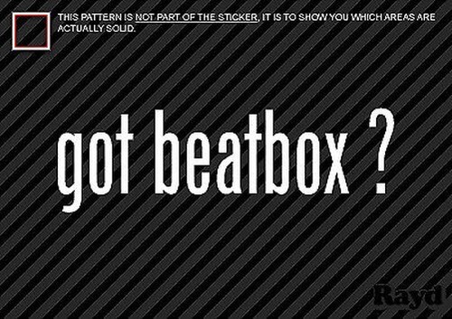 Got beatbox adesivo - (2),
