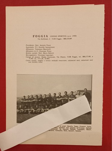 Foggia squadra foglio - foggia, foglio/pagina