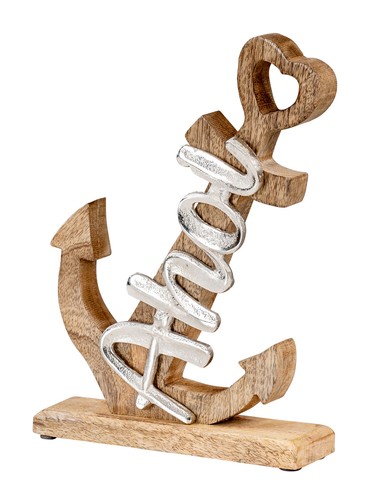 Ancora scultura h28 argento - ancora,