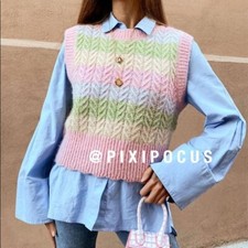 ZARA NUOVO GILET DONNA MAGLIA