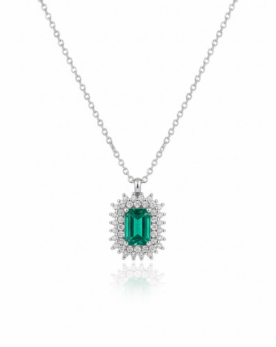 Collana con smeraldo - , e