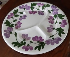 MAGNIFICO PIATTO ANTIPASTIERA IN CERAMICA RICHARD GINORI MONDOVÌ FIORI LILLA