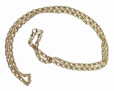 Uomo Donna Collana in Oro Giallo 18kt 9,50 grammi Maglia Occhio di Tigre 750/°°