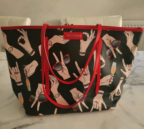 Trussardi shopping media tote - shopping,