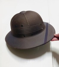 Casco Elmetto coloniale francese/inglese Safari originale periodo 1950