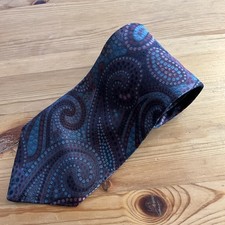 Cravatta uomo Enrico Scala multicolore design paisley pura seta 147 x 10 cm