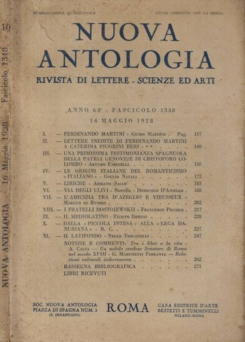 Nuova antologia fasc 1348 - nuova, fasc.