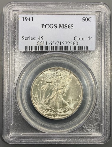 1941 pcgs ms65 walking - walking, liberty