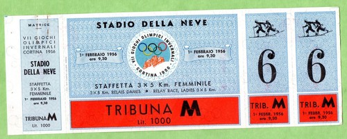 Biglietto olimpiadi cortina - biglietto,