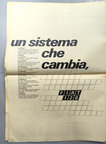 Fiat 128 auto clipping - clipping, advert