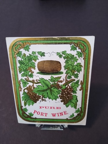 Etichetta vino porto puro - puro, 1860
