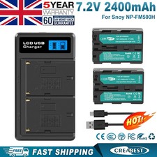 2 pezzi NP-FM500H batteria 2,4