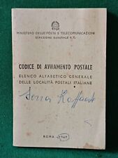 VECCHIO ELENCO DEI CODICI  CODICE DI AVVIAMENTO POSTALE LIBRICINO 1967. CL67