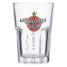 Bicchiere rum Havana Club 0,34 l bicchieri cocktail tumbler logo rosso/bianco a quadretti Rastal