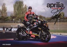 Max Biaggi Cartolina Ufficiale Autografata Signed Official Postcard PROOF MotoGp