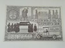 Cartolina Pubblicitaria Misericordia Firenze Auto ambulanza Croce rossa CRI 