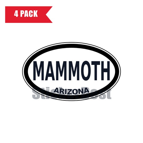 Adesivo ovale arizona mammut - adesivo,