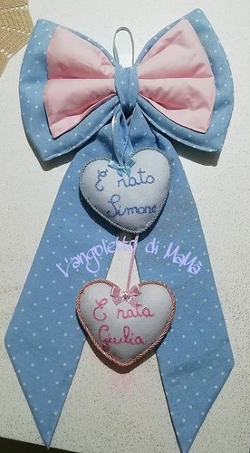 Fiocco nascita hand made per - fiocco,