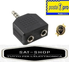 ADATTATORE SDOPPIATORE CAVO JACK 3.5" audio stereo M 2F cuffie ipod mp3 presa