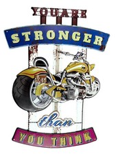 Insegna Metallica "STRONGER"