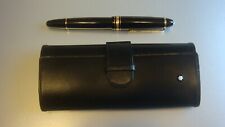 stylo plume MONTBLANC Traveller 147 plume M or massif 18K +étui de voyage GY225.
